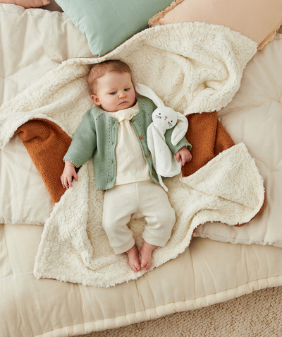 Top family - BABIES' GREEN KNITTED CARDIGAN