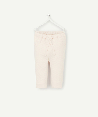 Trousers radius - BABIES' PINK JOGGING PANTS IN RECYCLED COTTON