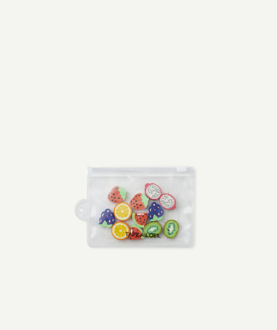 Teen boys' clothing radius - SET OF 12 ERASERS IN THE FORM OF FRUITS