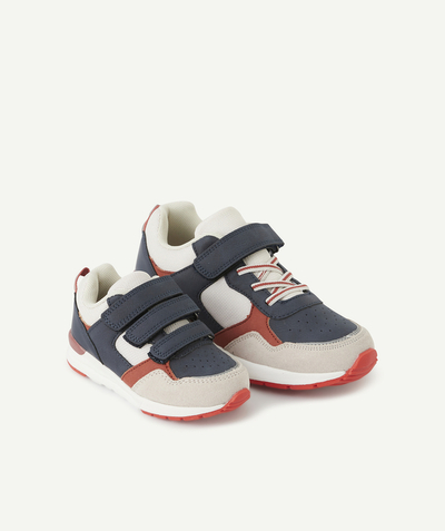 Sportswear radius - NAVY BLUE AND RED LOW-RISE TRAINERS