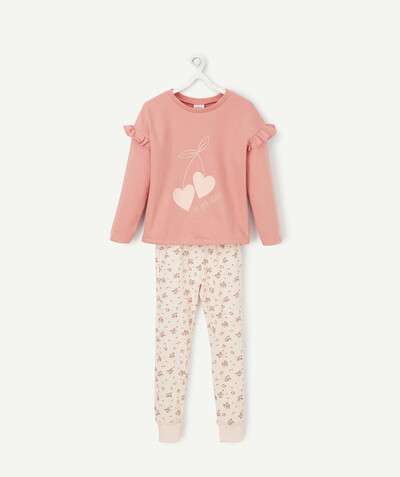 Girl radius - PINK FRILLY FLORAL PYJAMAS IN RECYCLED FIBRES