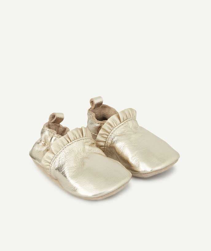 Shoes, booties radius - BABY GIRLS' GOLDEN LEATHER BOOTIES