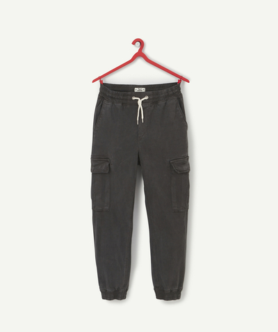 Trousers - Jeans Sub radius in - BOYS' DARK GREY VISCOSE TROUSERS WITH POCKETS