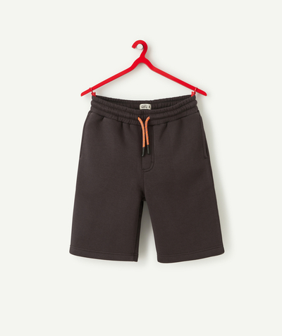 Shorts - Bermuda shorts family - BOYS' BERMUDA SHORTS IN BLACK RECYCLED FIBERS