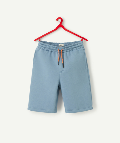 Shorts - Bermuda shorts family - BOYS' BLUE BERMUDA SHORTS IN RECYCLED FIBERS