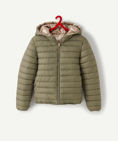 Coat - Padded jacket - Jacket radius - DOUDOUNE MATELASSÉE FILLE EN REMBOURRAGE RECYCLÉ RÉVERSIBLE