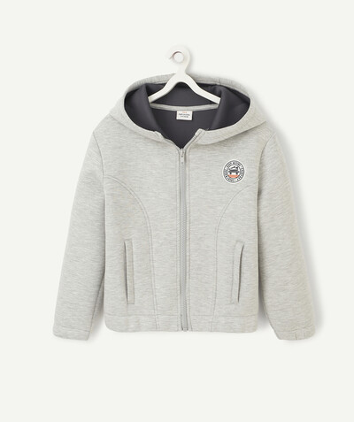 New In radius - GREY SPECKLED HOODED JACKET