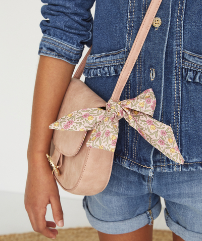 Girl radius - PINK SHOULDER BAG WITH A ROSE GOLD-COLOURED BUCKLE