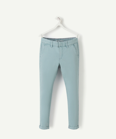 trouser Tao Categories - BOYS' BLUE HUGO CHINO TROUSERS MADE OF RECYCLED FIBRES