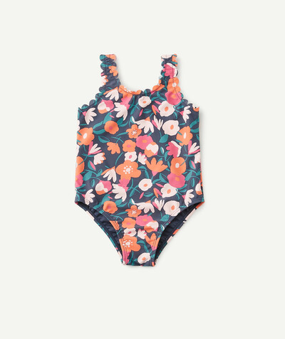 Beach Collection radius - ONE PIECE BLUE FLORAL SWIMSUIT IN RECYCLED FIBRES