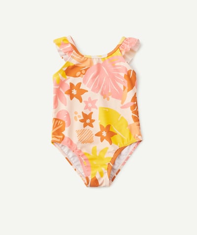 Beach collection radius - ONE-PIECE FLORAL SWIMSUIT IN RECYCLED FIBRES