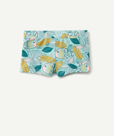 Baby-boy radius - SWIM BOXER SHORTS IN RECYCLED FIBRES WITH BLUE FISH