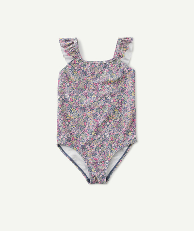 Original Days radius - PINK AND BLUE FLORAL ONE-PIECE SWIMSUIT IN RECYCLED FIBRES