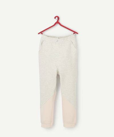 Trousers - jogging pants radius - GIRLS' JOGGING PANTS IN RECYCLED FIBRES WITH COLOURED INSERTS