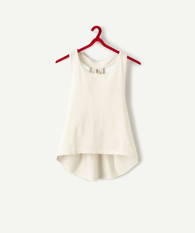 Sportswear radius - SPORTS TANK TOP IN ORGANIC COTTON WITH A WORKED BACK