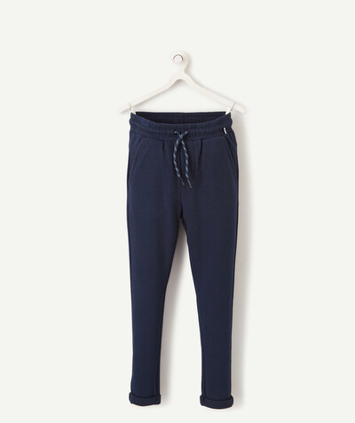 Trousers - Jogging pants radius - NAVY BLUE WAFFLE FABRIC CHINO TROUSERS