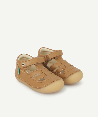 Baby-girl radius - FIRST STEPS SANDALS IN CAMEL LEATHER