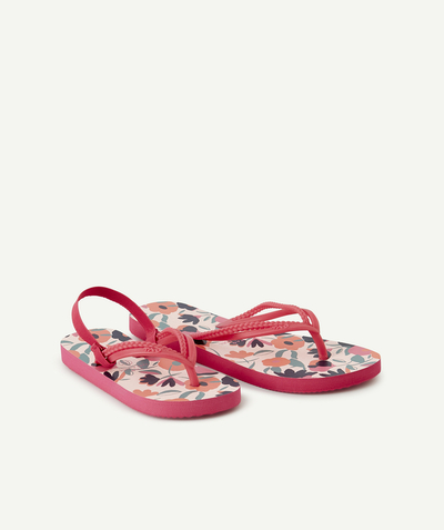 Collection plage Rayon - LES TONGS ROSES FLEURIES