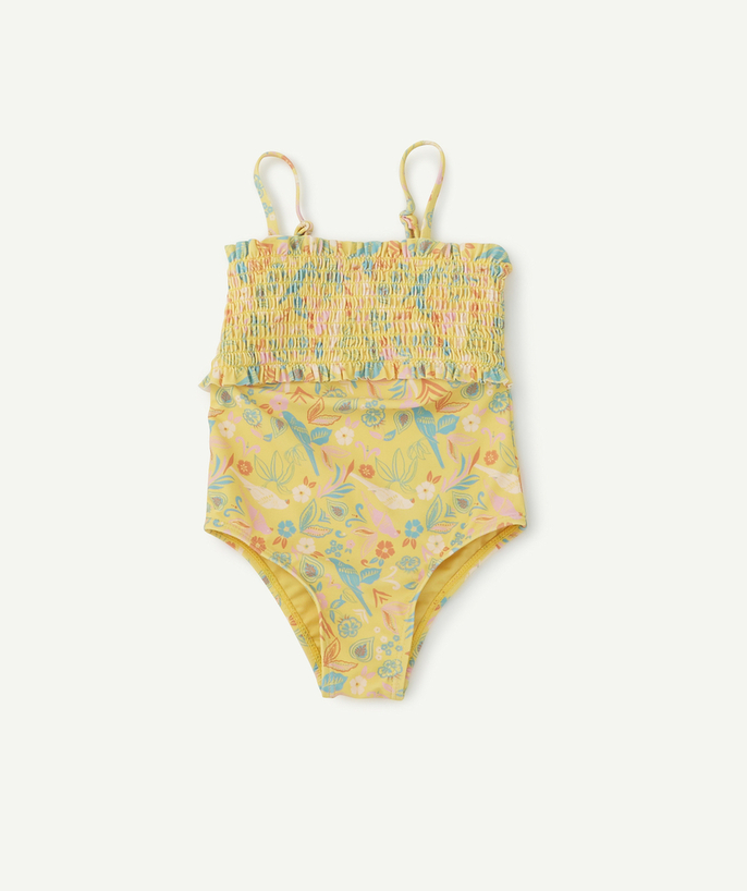 Original Days radius - ONE-PIECE YELLOW FLORAL SWIMSUIT IN RECYCLED FIBRES