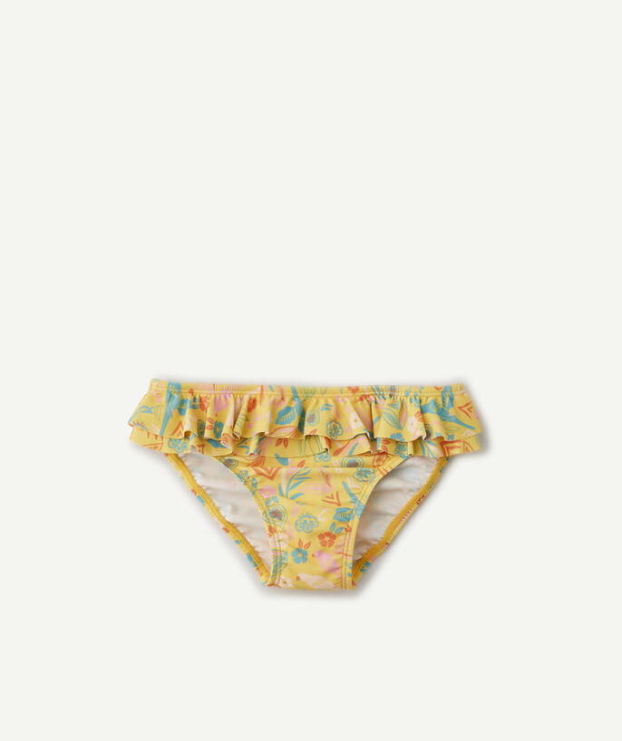 Beach collection radius - YELLOW FLOWER PRINT SWIM PANTS IN RECYCLED FIBRES