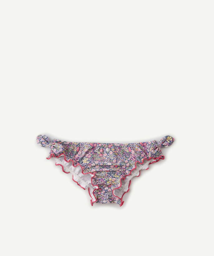 Beach collection radius - BLUE AND PINK FLOWER-PATTERNED SWIMMING PANTS IN RECYCLED FIBRES