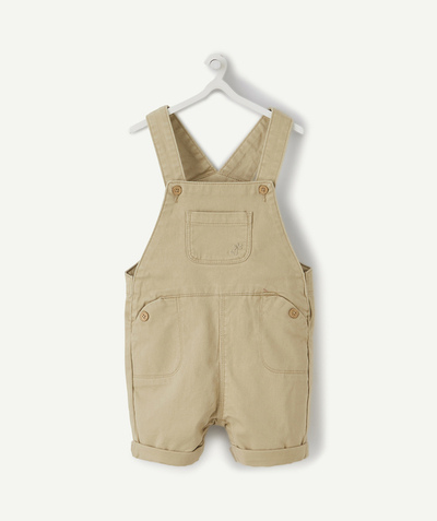 Special Occasion Collection radius - SHORT BEIGE COTTON DUNGAREES