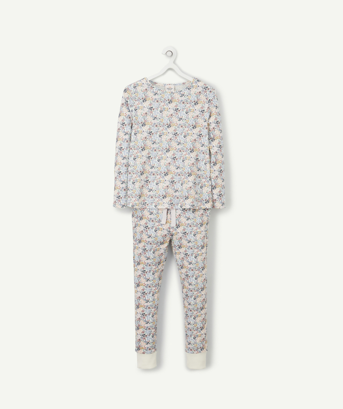 Nightwear radius - GIRLS' PYJAMAS IN COTTON WITH LONG SLEEVES AND A FLORAL PRINT