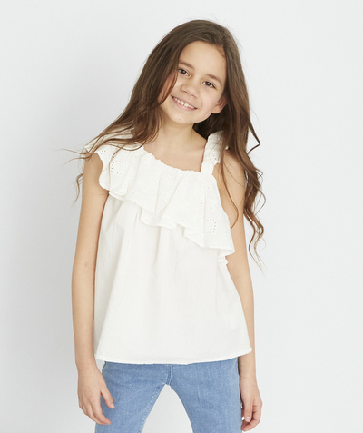 Special Occasion Collection radius - WHITE COTTON BLOUSE IN BRODERIE ANGLAIS