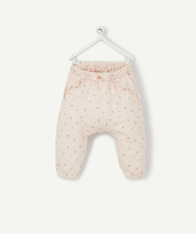 Baby-girl radius - PINK PRINTED JOGGING PANTS AND ORGANIC COTTON