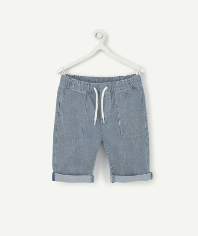 Boy radius - BLUE AND WHITE STRIPED SHORTS WITH A CORD