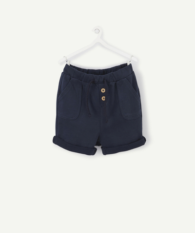 Baby-boy radius - NAVY BLUE SHORTS IN COTTON WITH A CORD