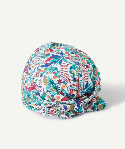 Baby-girl radius - FLORAL COTTON TURBAN WITH A BOW