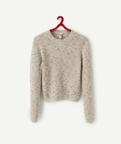 Teen girls' clothing Tao Categories - GIRLS' JUMPER IN A COLOURED KNIT