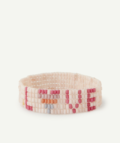 Girl radius - BRACELET WITH PINK BEADS AND A MESSAGE