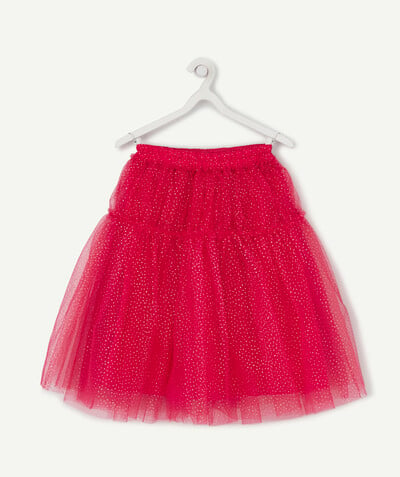 Girl radius - PINK TULLE SKIRT WITH GOLDEN DETAILS