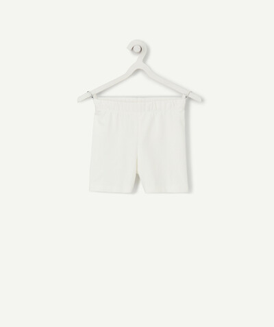 Girl radius - WHITE SPORTS SHORTS IN RECYCLED COTTON