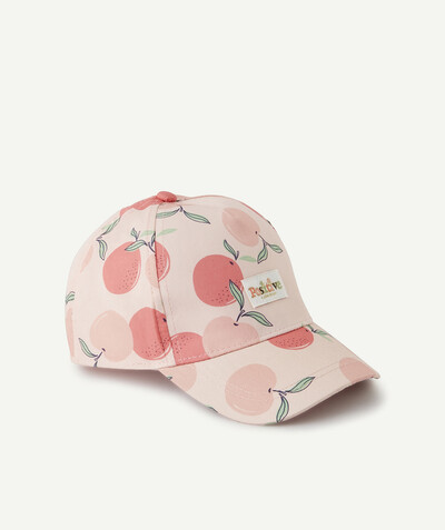Baby-girl radius - PINK CAP WITH A PEACH DESIGN