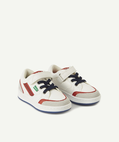 Shoes, booties radius - KICKERS® - WHITE AND RED TRAINERS