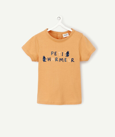 T-shirty - Koszulki Rayon - POMARAŃCZOWY T-SHIRT Z BAWEŁNY EKOLOGICZNEJ Z MISIEM KOALA