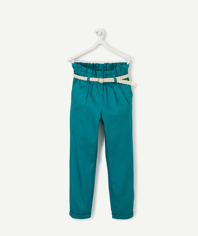 Low prices  radius - GREEN TROUSERS IN ECO-FRIENDLY VISCOSE WITH A BELT