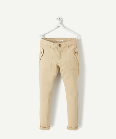 Special Occasion Collection radius - HUGO BEIGE CHINO TROUSERS IN COTTON