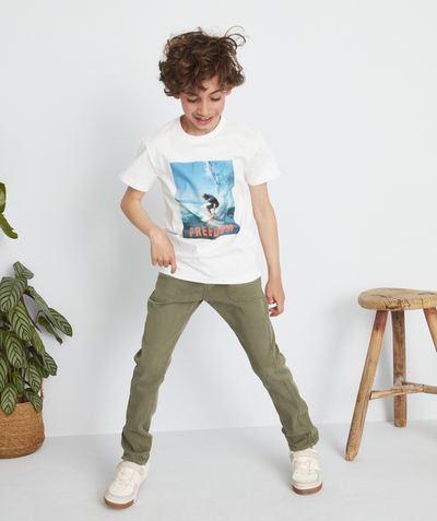 Trousers - Jogging pants radius - MILO STRAIGHT KHAKI TROUSERS WITH A CORD