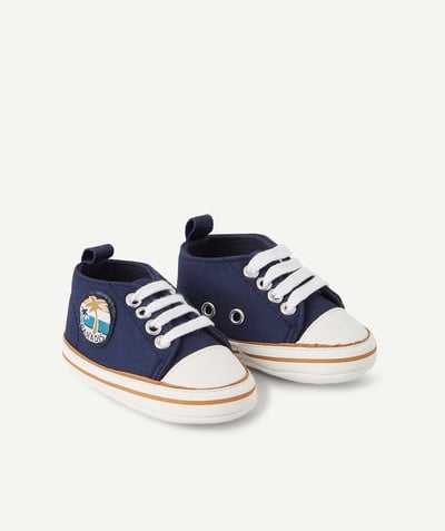 Sales radius - BABY BOYS' BLUE BOOTIES WITH A HOLIDAY LABEL