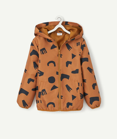 Coat - Padded jacket - Jacket radius - CAMEL WINDCHEATER WITH A HOOD