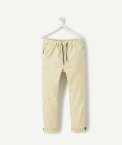 Special Occasion Collection radius - VICTOR SLIM YELLOW COTTON TROUSERS
