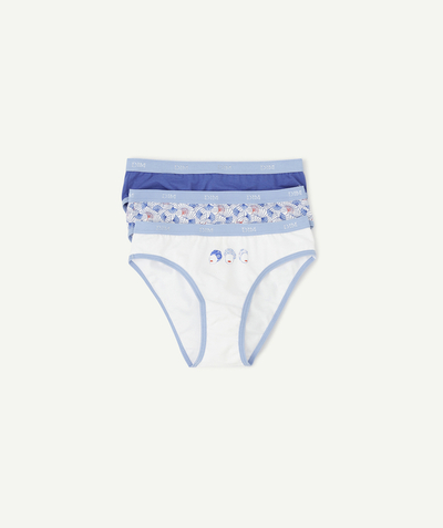 Collection hiver ado fille Sub radius in - DIM® - PACK OF THREE PAIRS OF BLUE PANTIES