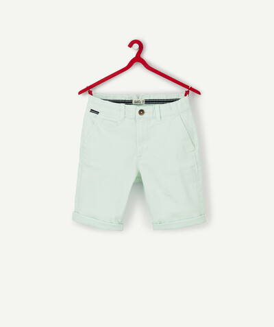 Shorts - Bermuda shorts family - SEA GREEN BERMUDA SHORTS IN RECYCLED FIBERS