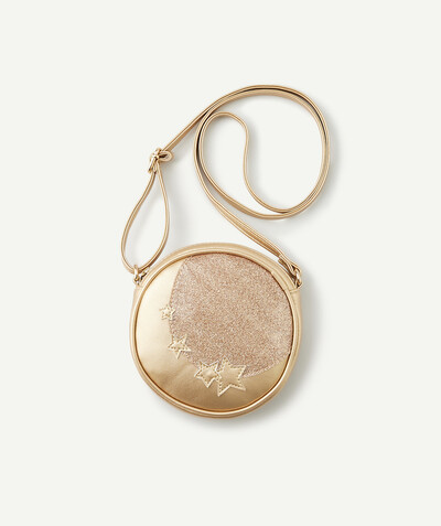 Special occasions' accessories radius - ROUND GOLDEN AND SEQUINNED BAG WITH A STRAP
