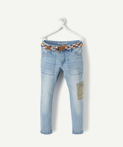 BOTTOMS radius - MILO STRAIGHT LESS WATER JEANS WITH A COLOURED BELT