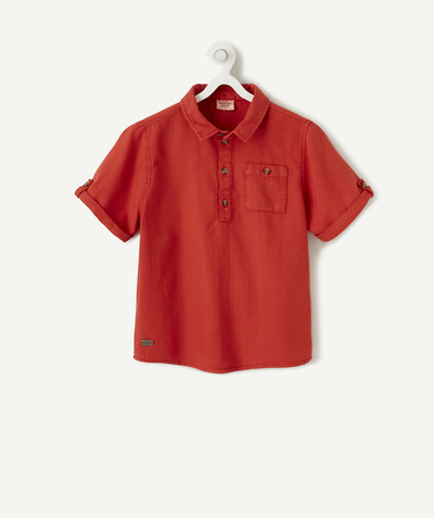 Special Occasion Collection radius - RED SHORT-SLEEVED SHIRT WITH POCKET